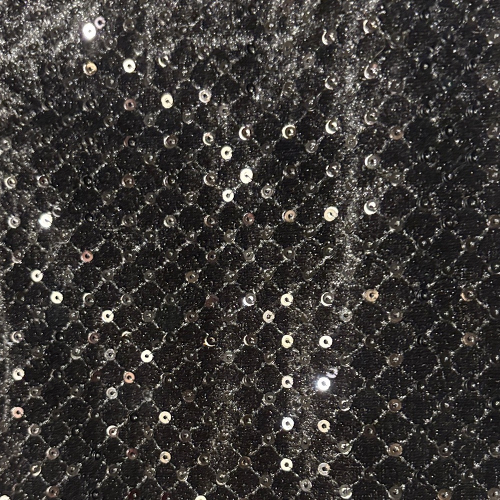 City Triangles Black Sequin Bodycon Mini Dress Thin Straps - Picture 8 of 14